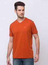Solid V- Neck T-Shirt